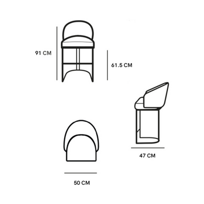 Banco Alto Dolores  Asiento y Respaldo Textil con Base Metálica Dorad –  AMSillasysillones