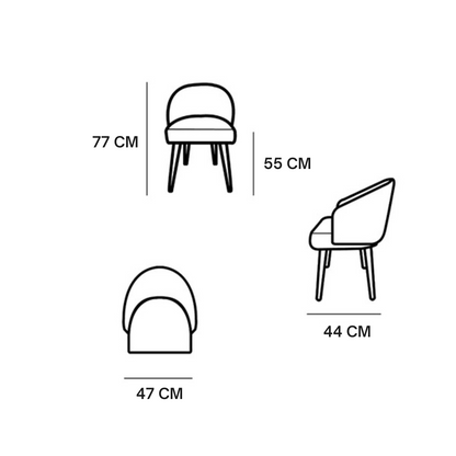 Silla Bernal | Asiento y Respaldo Textil,con base de madera Haya Alemana