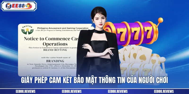 Giấy phép cam kết bảo mật thông tin của người chơi